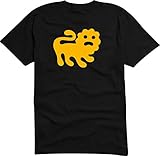 Black Dragon - T-Shirt D1001 T-Shirt Herren weiß L - Tribal - brüllender Löwe - Fasching Party Geschenk F