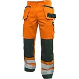 Dassy Unisex Glasgow 290G Arbeitshose, Arancione/Verde, 44