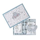 GHQYP 24PCS Baby Born Starterset,Neugeborene Kleidung Baby Geschenk Reine Baumwolle Baby Set 0-6Months Frühling Herbst Kinder Kleidung Anzug Unisex,Baby Erstausstattung Set Neutral,Green,59CM(0~3M)