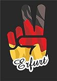 INDIGOS UG - Aufkleber - Autoaufkleber - Sticker - Deutschland - Stadt Erfurt - ca. 10x8cm - Victory - Sieg - Heckscheibe, Kofferraum, Laptop, Fussball, Sport, Schule, Tuning