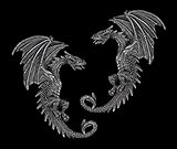 Drachen Figuren Wandrelief Set | Wanddeko G