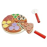 Sharplace Baby Developmental Holz Pizza Küche Essen Spielen Kinder Rollenspiel Aktivität Kognitiv Spielzeug