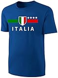 Blackshirt Company Italien T-Shirt Kinder Fußball Fan Shirt Blau Größe 98