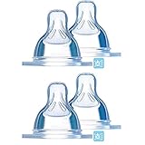 MAM Seiden Sauger Set // Größe 4 Tropffrei // ab 4+ Monate // 4er Set // Auslaufsicher – für erste eigene Trink