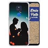 Baluum Personalisierte Hülle Crystal Clear mit eigenem Foto kompatibel mit Motorola Moto G Play (2021) TPU Handyhülle ganz I