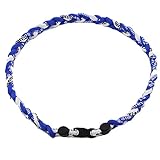 Ogquaton Titan Ionic Sport Halskette Sport Seile Baseball Softball Fußball Verschiedene Tornado Halsketten Geflochtene Wendung für Jungen Mädchen Männer Frauen Blau/Blau/Weiß Robust und kostengünstig