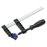 LUX-TOOLS Comfort Schraubzwinge zum Zusammenpressen von diversen Werkstücken | Klemme für die Metall-, Holz- & Kunststoffbearbeitung | Spannweite von 200 mm und Ausladung von 50 mm | Griff mit Trapezsp
