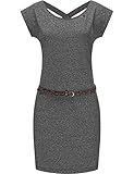 Ragwear Damen Kleid Dress Sommerkleid Strandkleid Jerseykleid Freizeitkleid Sofia Dress II Dark Grey21 Gr. M