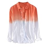 Zhiyao Herren Leinenhemd Herren Hemd Langarm/Kurzarm Herren Hemden Männer Freizeithemd Freizeit-Hemd Business Jungen Basic Shirt für den Strandurlaub