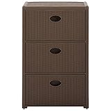 Susany Kommode mit 3 Schubladen Schubladenkommode praktische Schubladenschrank Deko Stoffschrank Nightstand PP Taupe 40x40x60