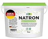 Natron Pulver Backing Soda 5kg I Deutsche Herstellung u. Abfüllung I Hochreine Lebensmittelqualität I Recyclefähiger, wiederverschließbarer E