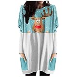 Women's Long-Sleeved Shirt Black White Basic Slim V-Neck Tops Pullover with Stretch, S-3XL(Green, S)