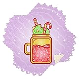 Küche Geschirrtücher 11' Set von 6 Doppelschicht Super saugfähig Weihnachtsgetränk Aufkleber Zeichnung Winter Geschirrtücher Handtücher Geschirrtücher Geschirrtücher Für Küche B