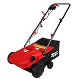 WALTER Elektro-Vertikutierer und Rasenlüfter 2 in 1 1500W, Arbeitsbreite 320 mm, Höhenverstellbar, großer Fangsack, bis zu 400 m2