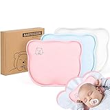 Tampen Baby Kopfkissen · beugt Plattkopf vor · wechselbare Kissenbezüge · Säugling Lagerungskissen · orthopädisches Anti-Plattkopf-Kissen · gegen Plagiozephalie (Flachkopf-Syndrom) · B