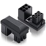 EZDIY-FAB GPU VGA PCIe 6 Pin U Turn Winkel 180 Grad Adapter Netzteil für Desktop-Standard Grafikkarte + 2 Pack