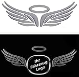 3D Chrom Aufkleber Auto Car Sticker selbstklebend Angel Wings Flügel 3D