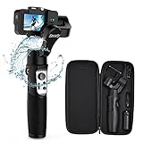 Gimbal für Gopro - Hohem 3 Achsen Action Gopro Stabilizer mit WiFi-Steuerung, 600°Inception Modus, Stabilisator GoPro 8/7/6/5/4/3, Insta360 one R, RX0 usw, IPX4 Water Proof,12H Akk