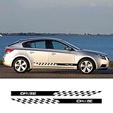 nasASLK 2 STÜCKE Autotür Seitenschweller Aufkleber Auto Body Decor Vinyl Aufkleber Sport Streifen Zubehör, Für Chevrolet-Cruze Fließheck L
