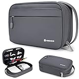 NIDOO Elektronische Tasche, Tragbare Reise Multifunktion Kabeltasche, Wasserdichtes Elektronik Zubehör Universaltasche für Festplatten, SD Karten, Powerbank, Adapter, Handy, iPad, Kindle, USB, Airp