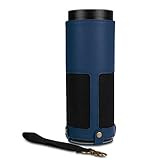 Fintie Amazon Echo Hülle - Premium Kunstleder Schutzhülle Case Tasche mit Abnehmbarem Band für Amazon Echo, Marineb