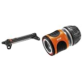 Gardena Viereckregner AquaZoom M: Regner zur Bewässerung von Flächen & Wasserstop 13 mm (1/2 Zoll) und 15 mm (5/8 Zoll): Steckverbinder mit Aquastop, Powergrip, hohe Schlauchhaltek