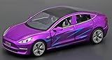 XDWDM Legierung 1:32 Für Tesla Für Model 3 Legierung Automodell Druckguss & Spielzeugfahrzeuge Spielzeugautos Kinderspielzeug Für Kinder Geschenke (Color : Purple)
