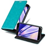 Cadorabo Hülle für Samsung Galaxy A3 2017 in Petrol TÜRKIS - Handyhülle mit Magnetverschluss, Standfunktion und Kartenfach - Case Cover Schutzhülle Etui Tasche Book Klapp Sty