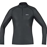 GORE WEAR Herren M WINDSTOPPER BaseLayer Thermo Stehkragenshirt, Black, M