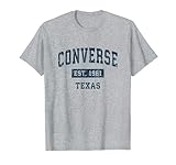 Converse Texas TX Vintage-Sportdesign marineblauer Druck T-S