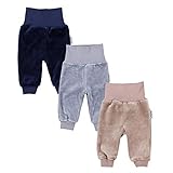 TupTam Baby Jungen Nicki Hose Jogginghose 3er Pack, Farbe: Farbenmix 1, Größe: 68