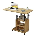 Rolling Laptoptisch Tisch Bett Tisch Laptop Schreibtisch Tragbare Computer Couch Sofa Side Bettseite Home Lese des Frühstücks 80x40