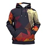 Fresh Hoods Kapuzenpullover, 3D-Druck, Langarm-Hoodie, Sweatshirt, Würfel, M
