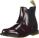 Dr. Martens Women's Vegan Flora Pull on Leather Chelsea Boot Cherry Red Size 5