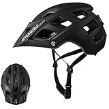 Exclusky Erwachsene Fahrradhelm für Männer Mountain-Bike L 56-61cm（schwarz）