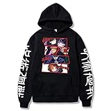 XSLGOGO Anime Jujutsu Kaisen Hoodie Gojo Satoru Geto Suguru Pullover Japanischer Anime Manga Jujutsu Kaisen Kugisaki Nobara Hoodie Yuji Sukuna Cosplay Sw