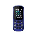 Nokia 105 Mobiltelefon (1, 8 Zoll Farbdisplay, FM Radio, 4 MB ROM, Dual-Sim) Blau, Version 2019