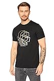 Karl Lagerfeld T-Shirt mit Karl Profil in Gold und Silber Modell 755083-511224 schwarz, Schwarz, L