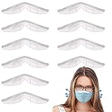 Celawork 10 Stück Nasenbügel für Masken, Kieselgel Nasenbügel Aufkleben, Wiederverwendung Nasenbügel Antifog, Für Brillenträger Geeignet (Weiß)
