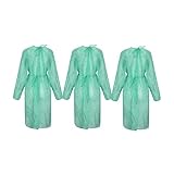 QIMANZI 3 Stück Mann und Frauen Einweg-Isolieranzug Arbeitskleidung Schutzkleidung, Nicht Gewebte OP-Gewand Krankenschwester U