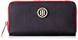 Tommy Hilfiger Poppy Lrg Za Wallet, Damen Geldbörse, Black, 11.5x24x31 cm (W x H L)