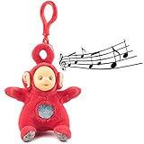 alles-meine.de GmbH Schlüsselanhänger mit Sound & Musik - Plüschtier - Teletubbies - Po - superweich - Stofftier / Kuscheltier Knuddeltier - süßer Schmusetier - rot Anhänger Häng