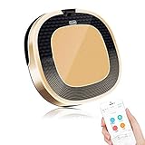 YINGGEXU Roboter-Staubsauger mit Smart Mapping, Dual-Remote-und App-Control-starken SOG, Selbstlade, gut Compatible with Haustier-Haar-Kurzflor Teppich, Hartböden, Gold (Farbe: Gold) Staubsaug