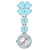 LLRR Krankenschwester Taschenuhr,Clip FOB Brosche Anhängeruhr, Nacht Arzt Schwesternuhr-Hellblau,Tunika Brosche T