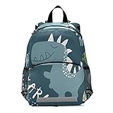 Isaoa Rucksack mit Zügeln für Jungen, niedlicher Dinosaurier-Brülltier-Rucksack, Kinderrucksack, Tagespflegetasche, Vorschule, Kinderzimmer, Reisetasche mit Brustclip