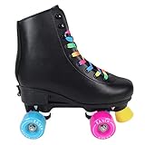 Rollschuhe Roller Skates Raven Iris Black verstellbar (35-38 (22,5cm-24cm))