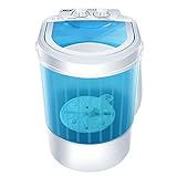 ZHCJH Waschmaschine, halbautomatische tragbare Haushalts-Mini-Wäschewaschmaschine mit Ablaufkorb-Timer, Waschkapazität 1,2 kg/2,6 lbs, Transparent B