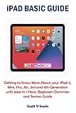iPAD BASIC GUIDE: Getting to Know More About your iPad 2, Mini, Pro, Air, 3rd and 4th Generation with ease in 1 Hour, Beginners Dummies and Seniors G