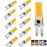 G4 LED COB-Lampe 6W Wechselstrom 220V Halogenlampe Ersetzen 60W Warmweiß 3000K G4 Lampenfassung Glühbirne Kristalllicht Maislicht Geeignet für Drinnen und Draußen-10pcs[Energiestufe A+]