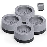 4 Stück Schwingungsdämpfer Waschmaschine,Fußpolster Anti-Rutsch Anti-Vibration Noise Cancelling Maschinenstabilisator Unterstützung für Waschmaschinen Kühlschränke rutschfeste Matte mit G
